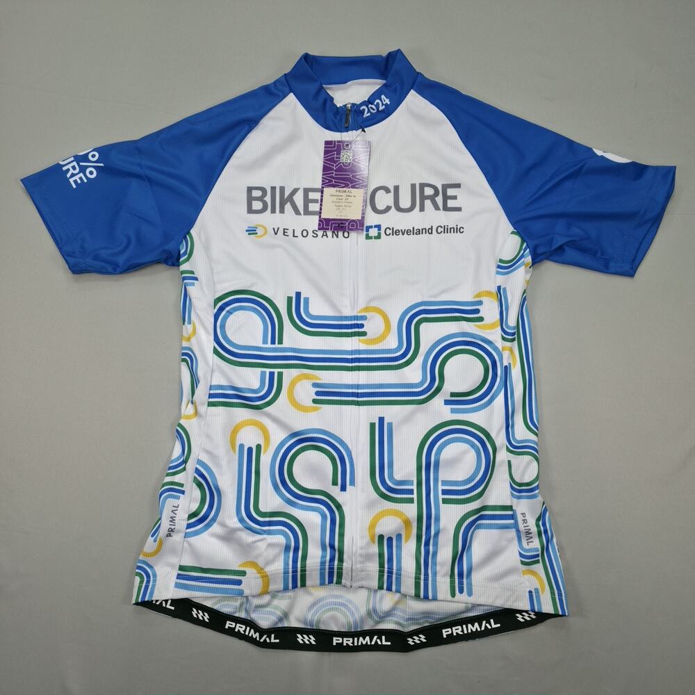Primal Womens Large Bike To Cure 2024 VeloSano Cycling Jersey Full Zip SPF 35+